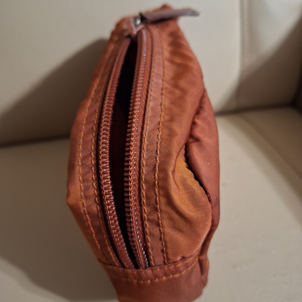 Prada Rust Nylon Zip  Small Pouch - Picture 4 of 15